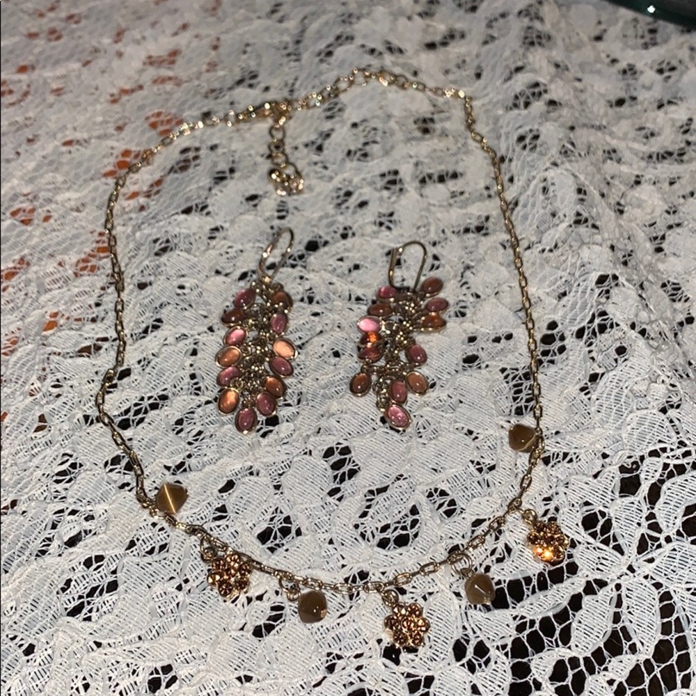 Earrings and a Necklace Gold Plated Pre Ow… - Picture 2 of 4